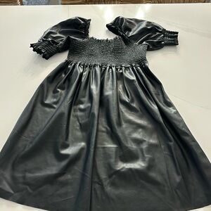 Faux leather dress